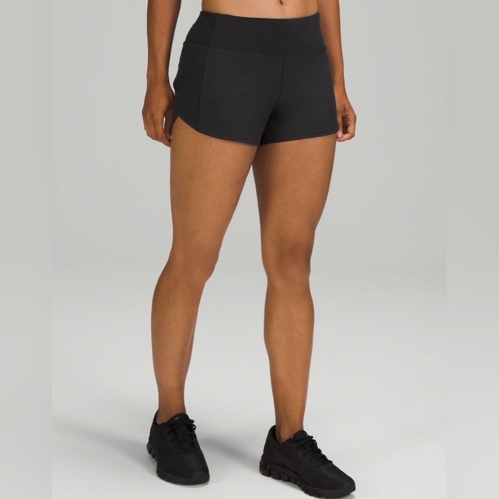 Lululemon black speed up 2.0in shorts